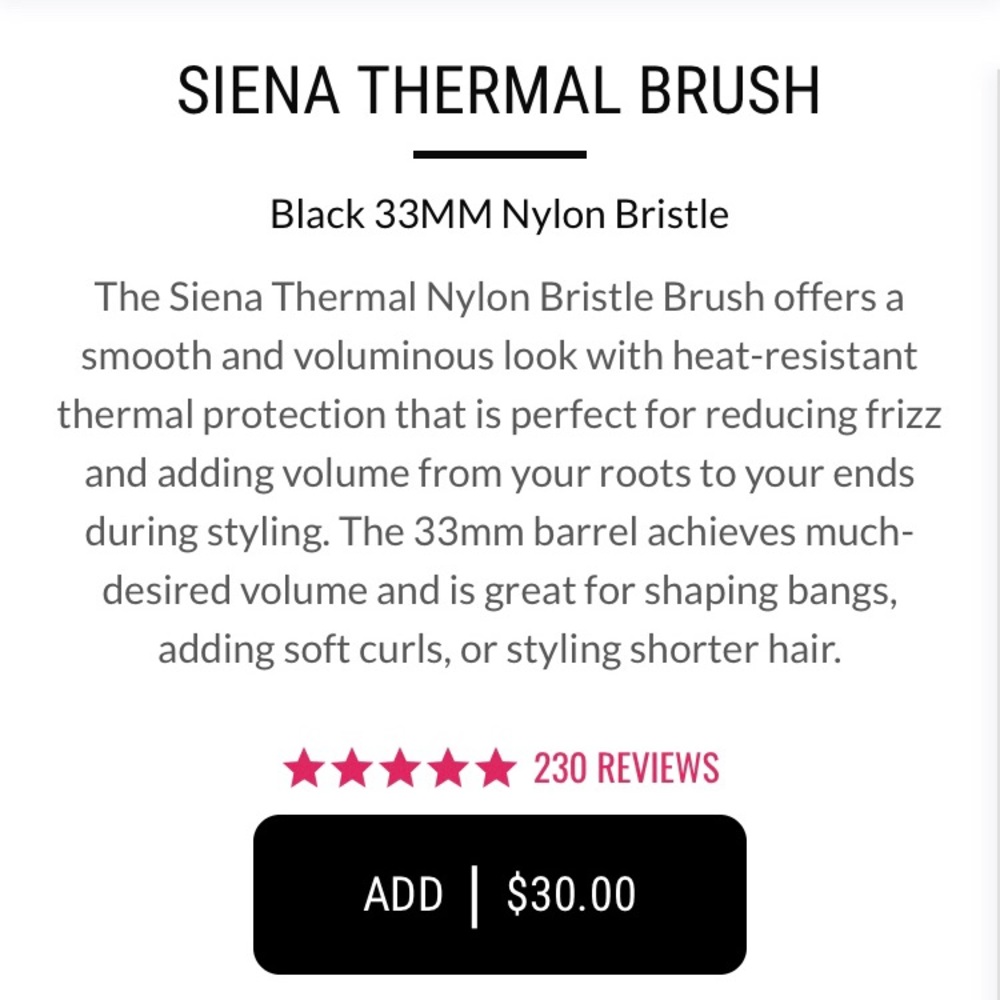 L’Ange Siena thermal nylon bristle brush